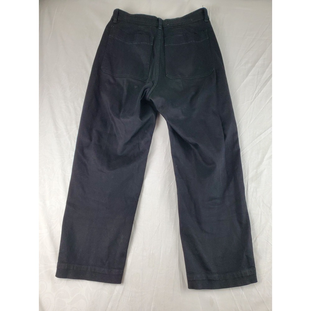 Everlane Black Cropped Wide-Leg Jeans